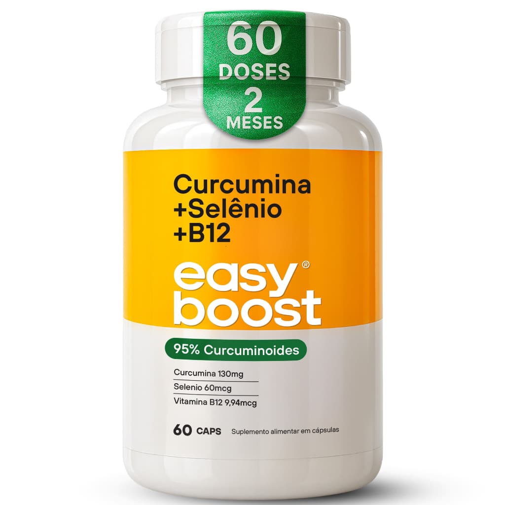 Curcumina 95% + Selênio + B12 Easy Boost 60 Cap Curcuminoides