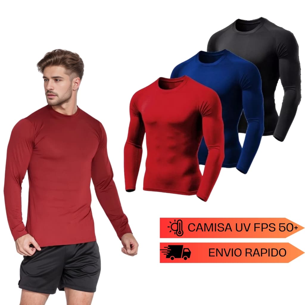 Kit 3 Camiseta UV Proteção Solar Uv50 Segunda Pele Termica Praia Verão