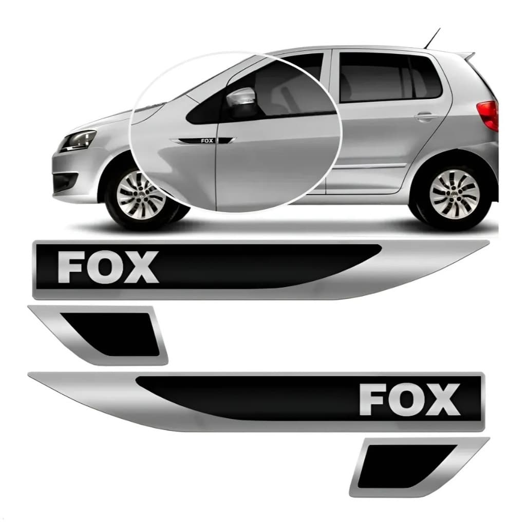 Emblema Lateral Resinado Vw Fox 2008 09 A 2017 2018 2019 2020