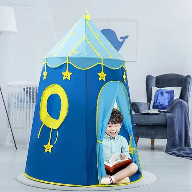 Tenda para crianças com tamanho 1,5x1,1M, temática castelo Barraca