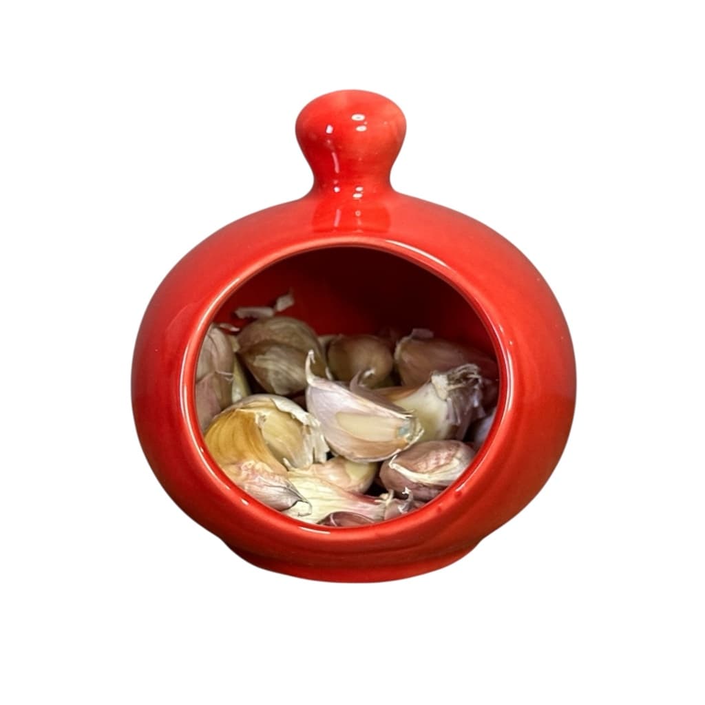 Alheiro Porta Alho de Cozinha Feito de Cerâmica Para Armazenamento e Organização