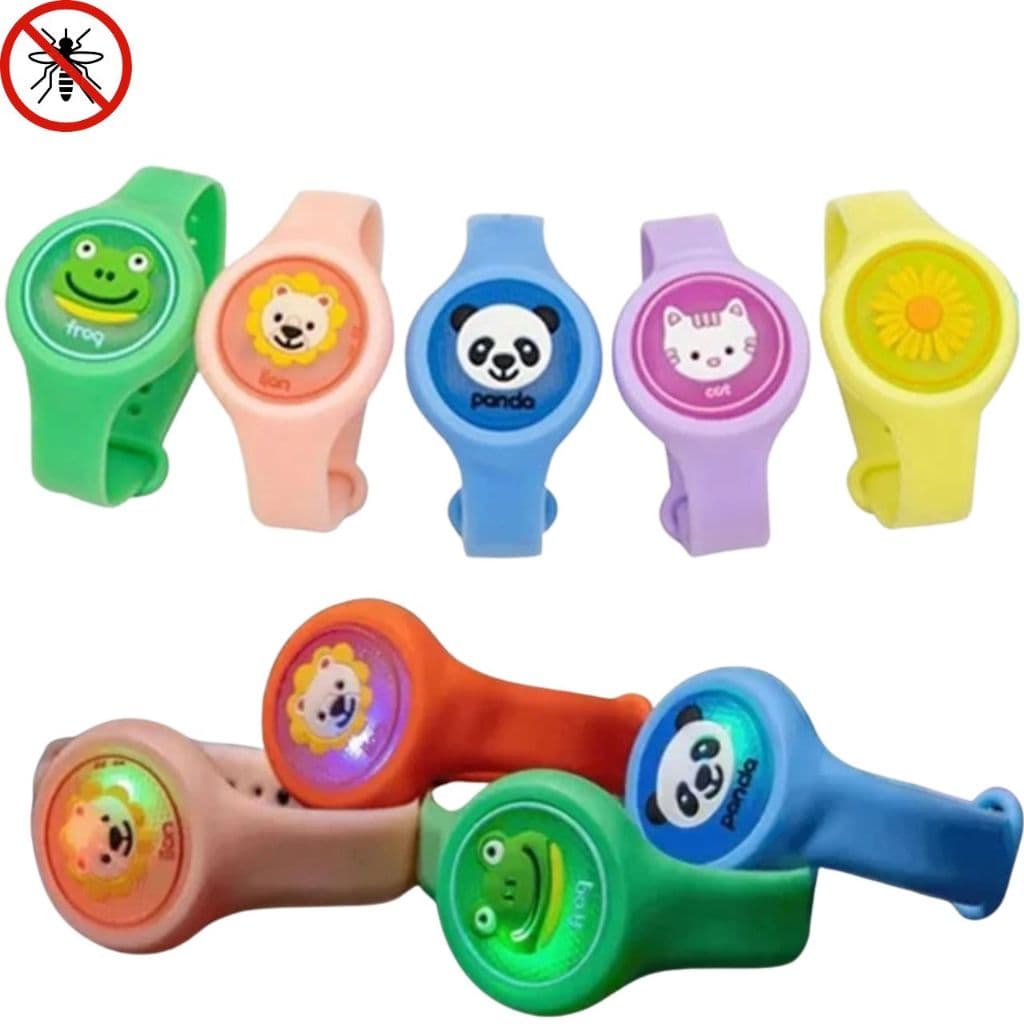 Pulseira Repelente Infantil com LED Anti Mosquito Dengue Pernilongo Led Repelente de criança
