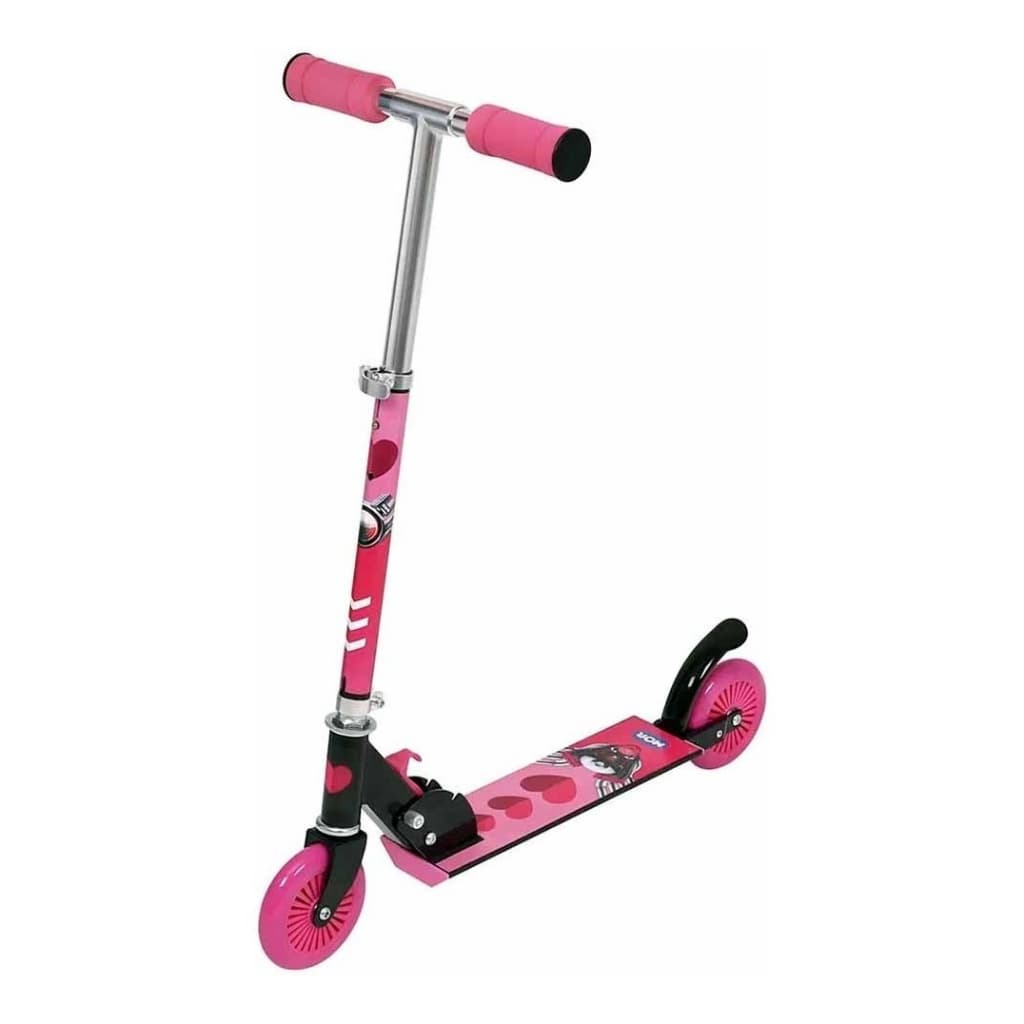 Patinete Juvenil Rosa Com 2 Rodas Gel Mor Modelo Sensacional