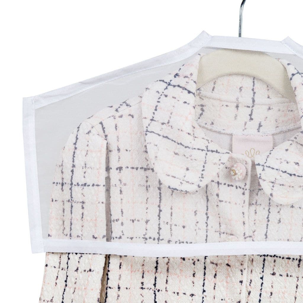 Capa Organza Protetora Calças Alfaiataria Social Jeans | Branco  40LX20CM