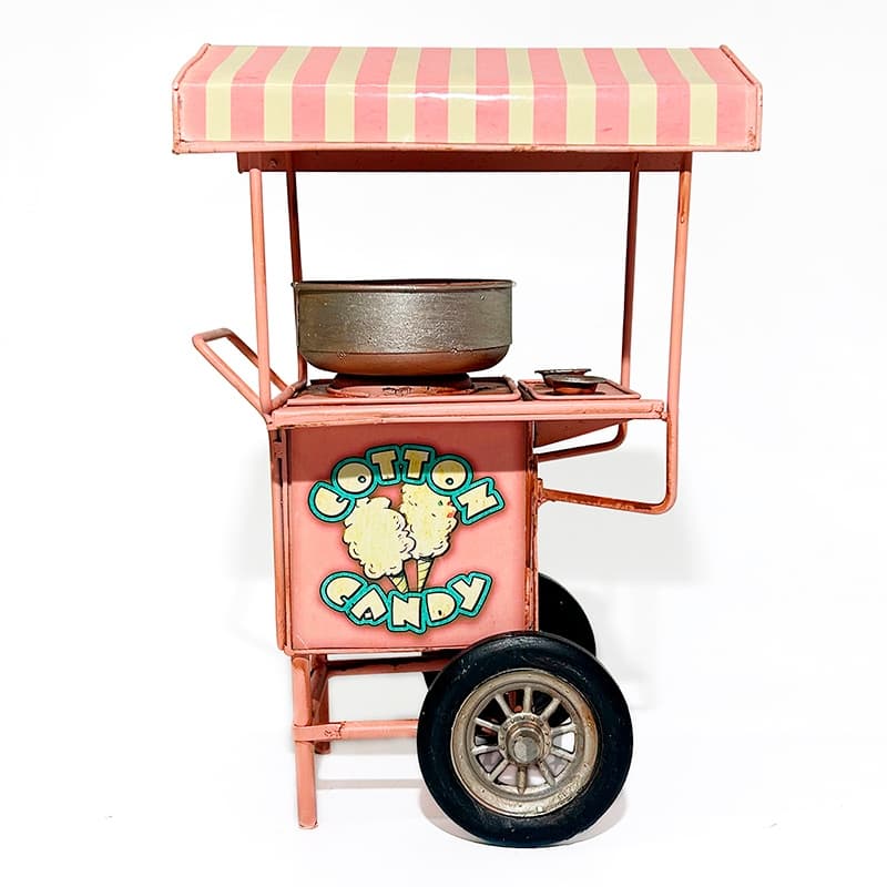 Miniatura Em Metal Carrinho Algodão Doce Decorativo Doceria