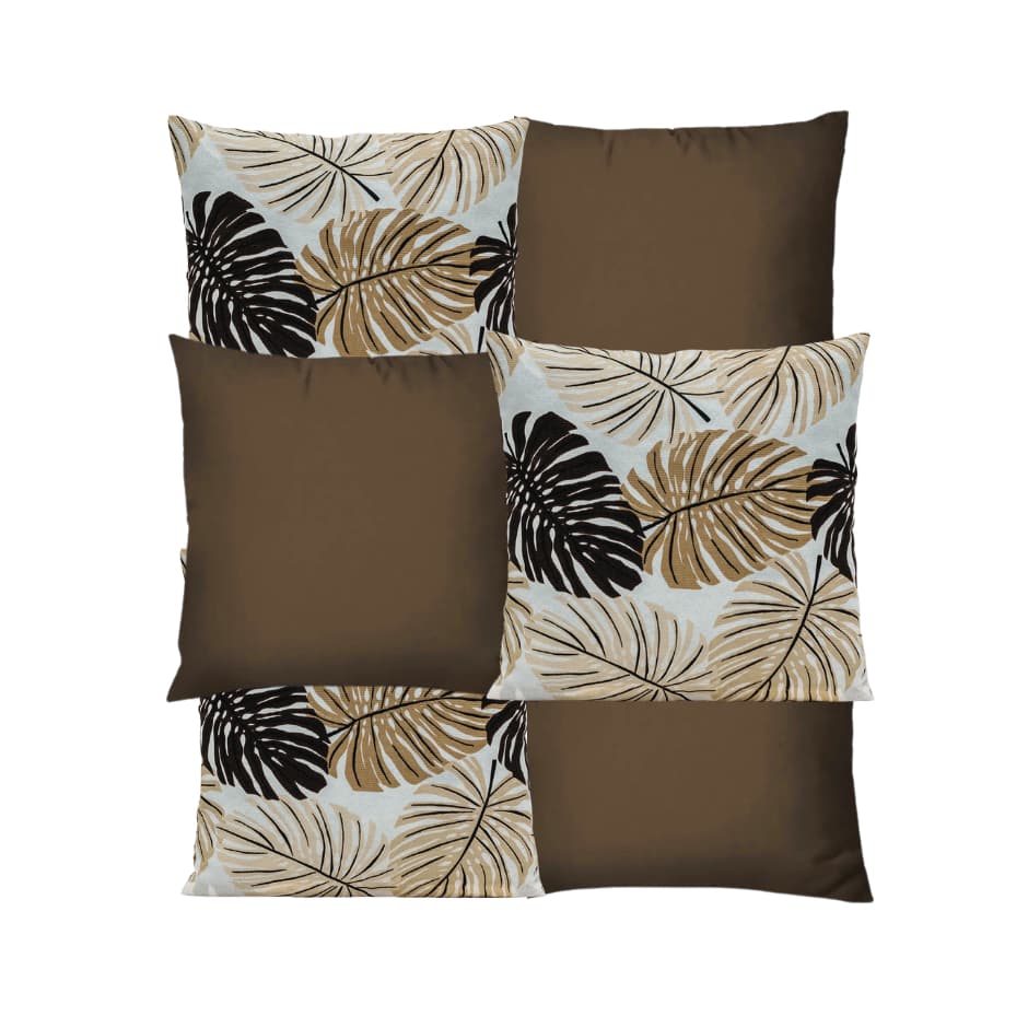 Kit 6 Almofadas Cheias Decorativas Sofá Ziper Invisível