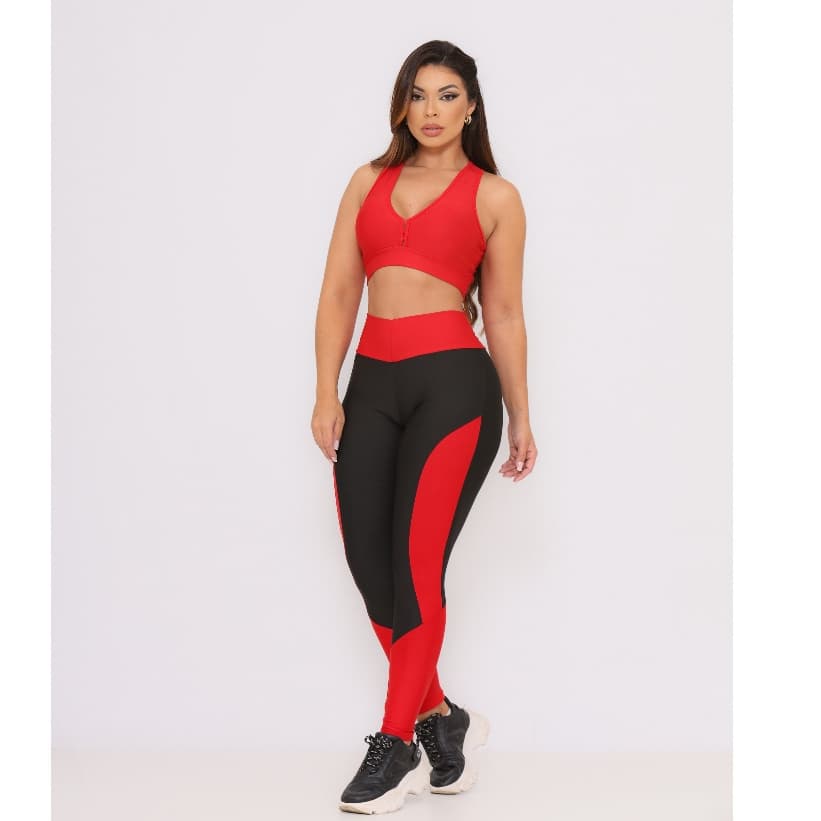 Calça Legging Top Conjunto Feminino Fitness