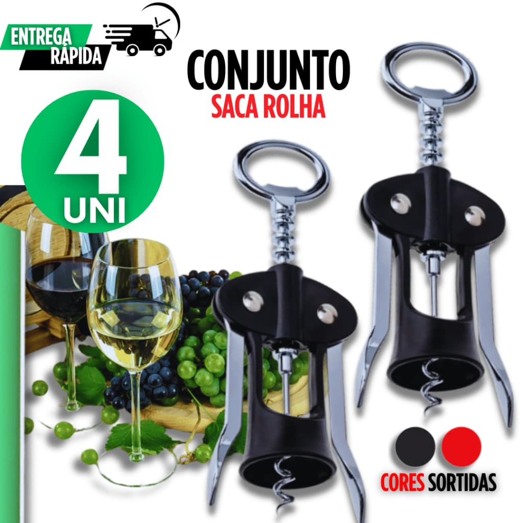 Saca Rolha Tipo Borboleta Linha Premium Resistencia e Durabilidade Garantida para sua cozinha linha premium