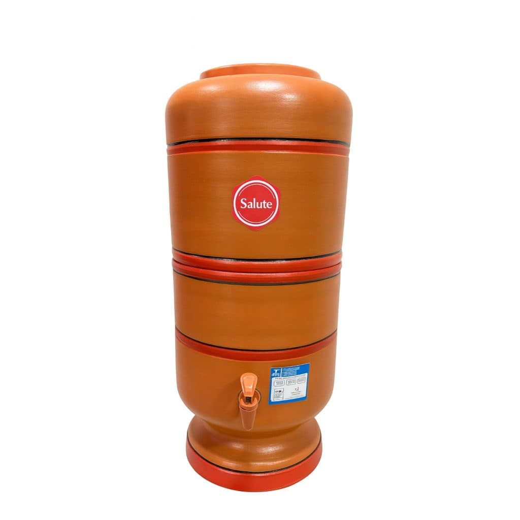FILTRO DE BARRO PURIFICADOR DE ÁGUA 12 LITROS + VELA COM CARVÃO ATIVADO + BOIA REGULADORA