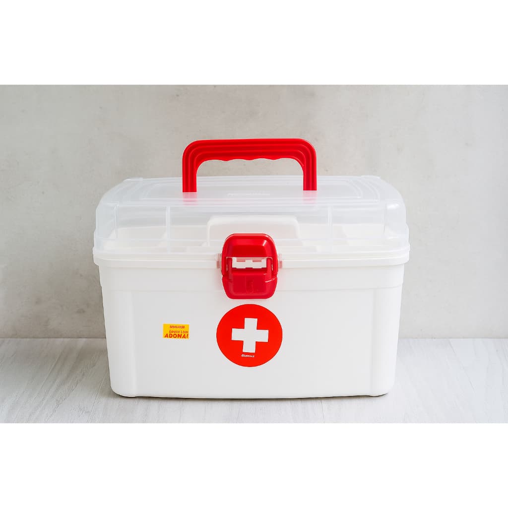 Frasqueira Maleta de Medicamentos Grande com Bandeja Nitronplast - Branca