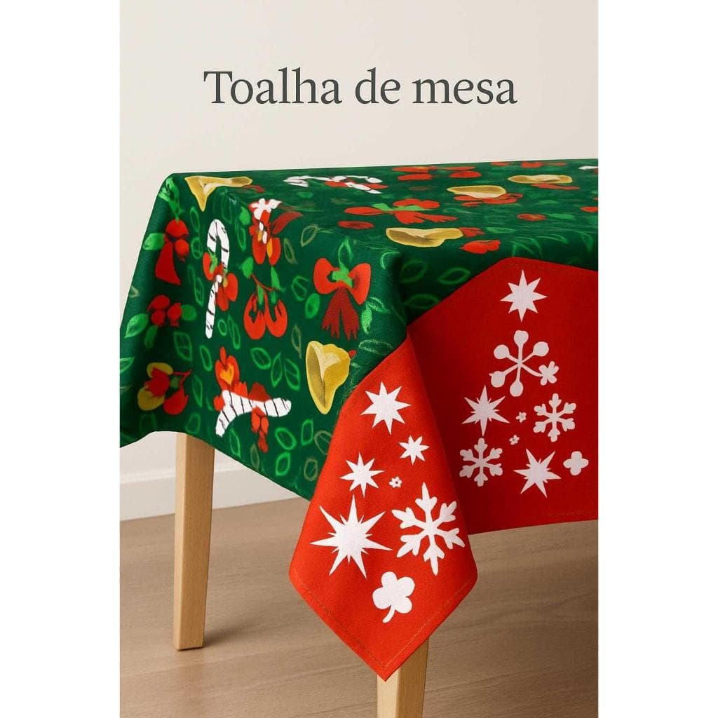 Toalha de Mesa de Natal 1.00x1.40cm..###CORES SORTIDAS###