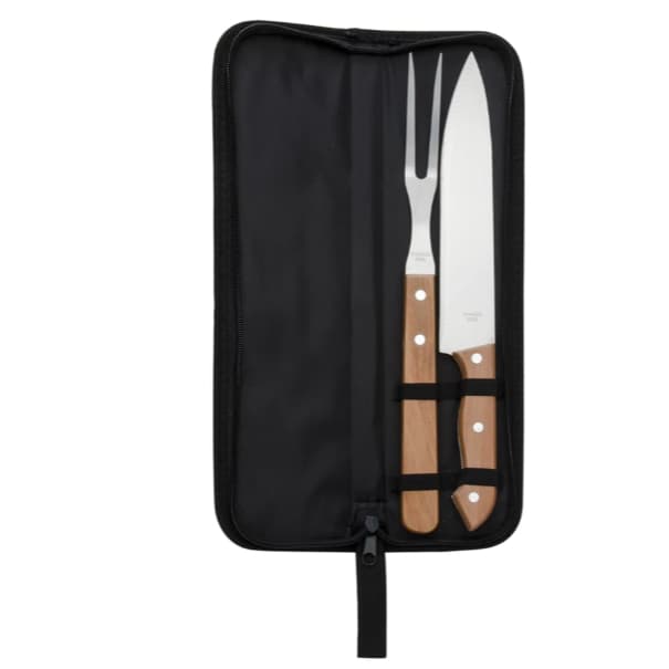 HKX Kit Talheres Para Churrasco  Inox + Estojo Nylon  Faca E Garfo kit-7269