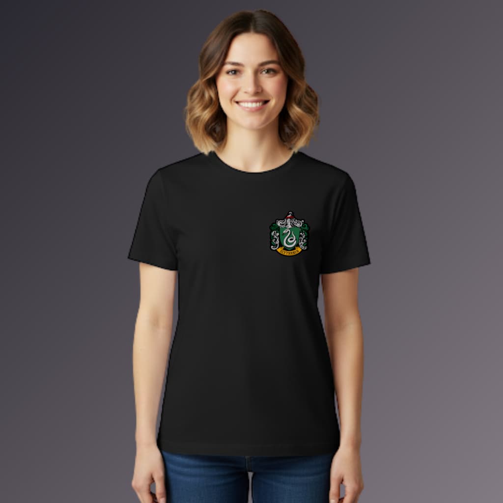 Camiseta Unissex Estilo Harry Potter Sonserina Plusize Oversized - 100% ALGODÃO