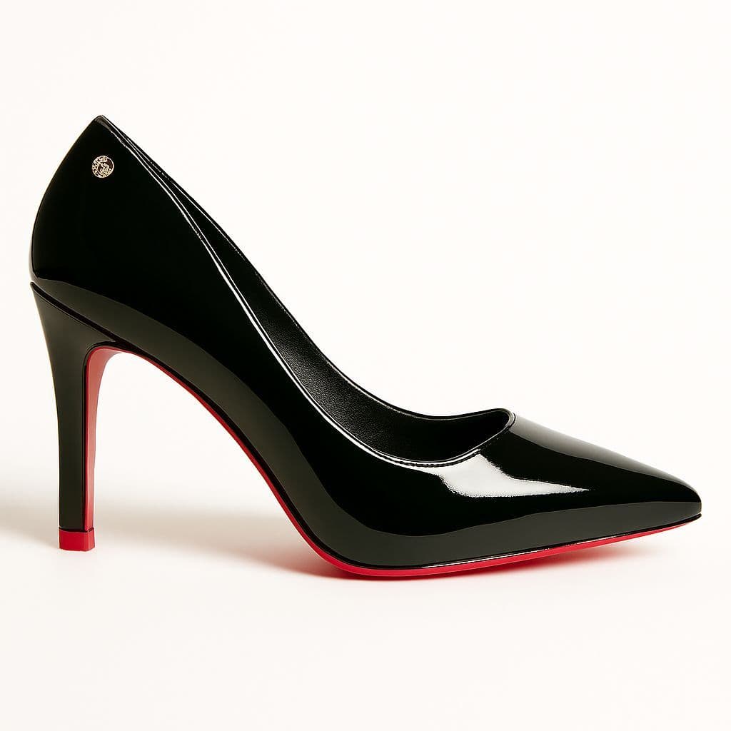Salto Scarpin Radiant - Alto Alto de Couro Envernizado Sola Vermeha Moda Lançamento!!