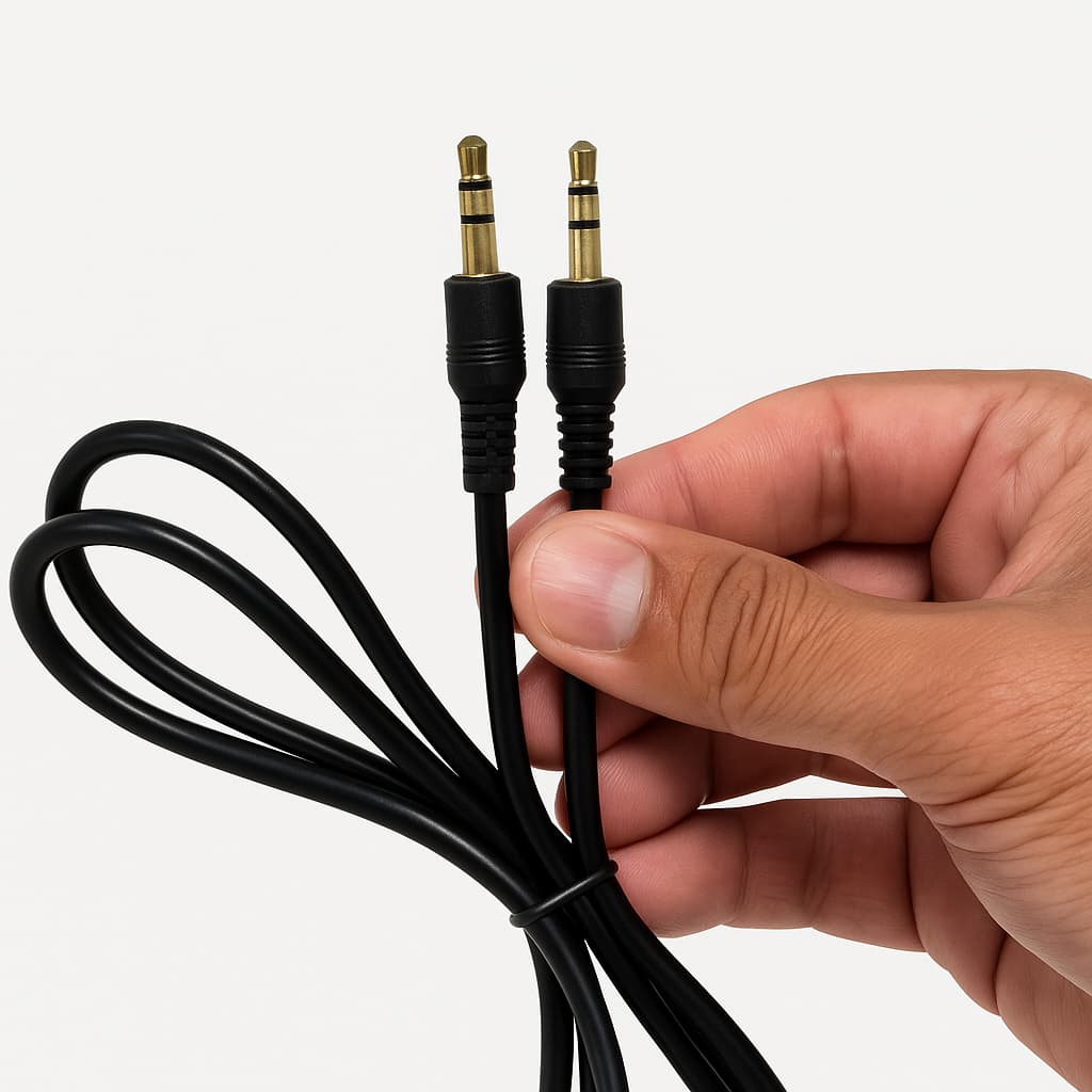 Cabo P2 1,5m Auxiliar Estéreo Conectores 3.5mm Macho/Macho
