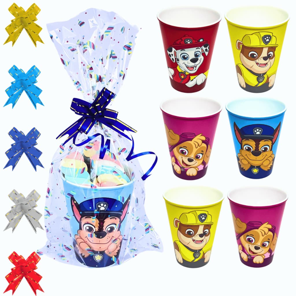 Kit Lembrancinha de Aniversário 10 Copos Patrulha Canina Festa Infantil