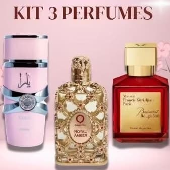 kit feminino 03 perfumes Árabes maravilhosos 100mls