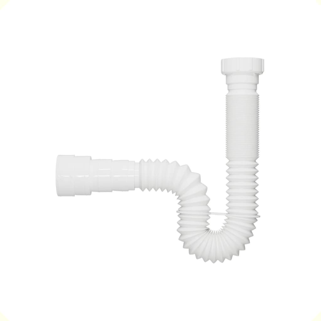 Sifão Extensível Universal Blukit Branco para Lavatório e Pia.