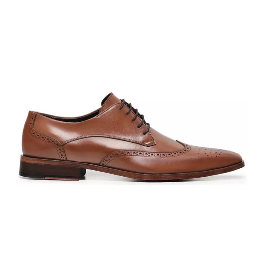 Sapato Social Masculino Oxford Broque Couro Italiano 1313
