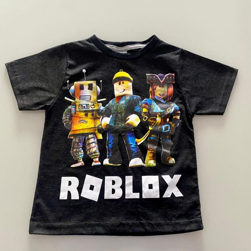 Camiseta infantil Roblox Camisa 100% algodão Manga Curta promoção Roblox