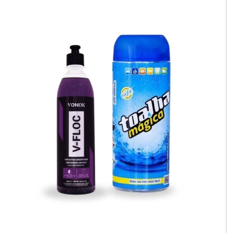 V-Floc Shampoo 500ml VONIXX + Toalha mágica Original Fixxar