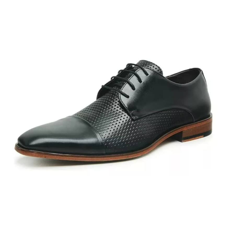 Sapato Derby Masculino Social Couro Amarrar Italiano 040 perfurado