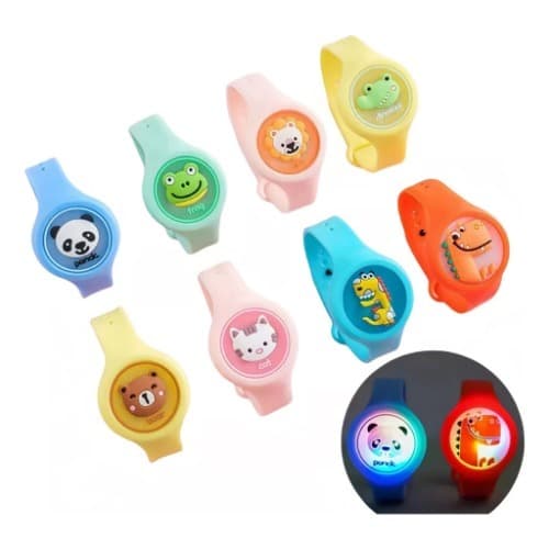 Relógio Pulseira Repelente Anti Mosquitos Relogio Luminosa Infantil