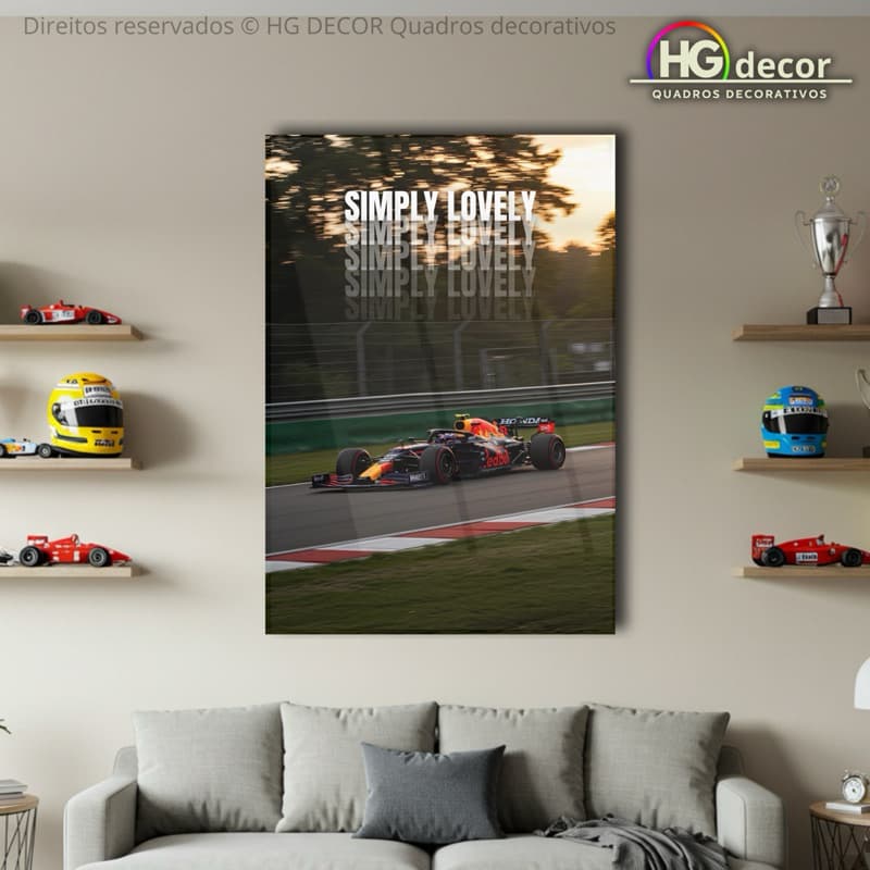Quadro Decorativo Max Verstappen Simply Lovely Fórmula 1 Red Bull Corrida Velocidade – Vários Tamanhos Grande 50x70