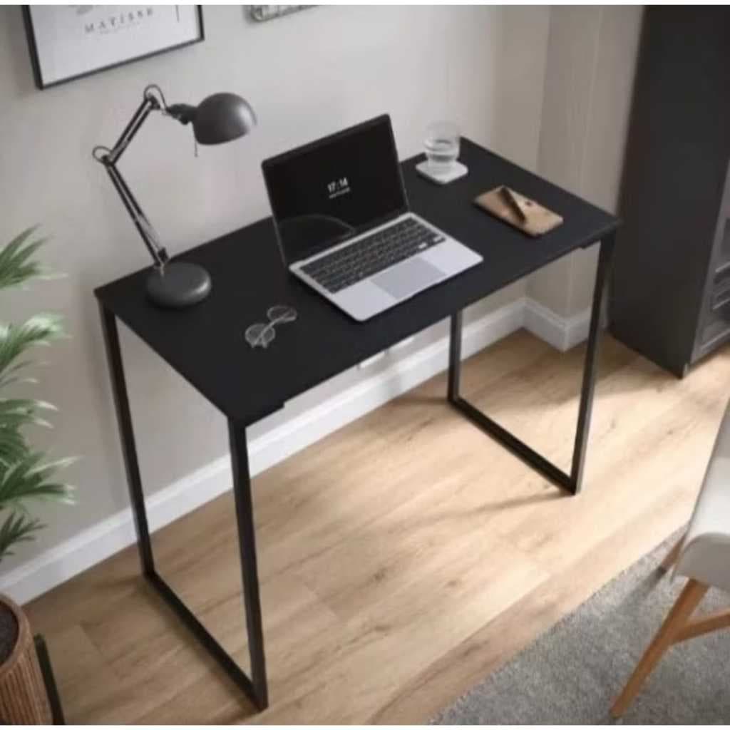 Escrivaninha Mesa 90cm de Escritório Multiuso Mesa Organizadora Preto Branco Marrom Frete Grátis