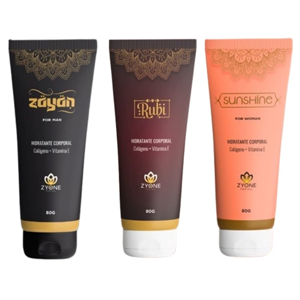 Creme Hidratante Àrabe Zyone Perfumado Essência Importada Zayan Sunshine e Rubi 80g