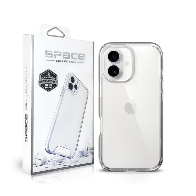 Capa Clear Space Collection Apple iPhone 16e Acrilica Transparente