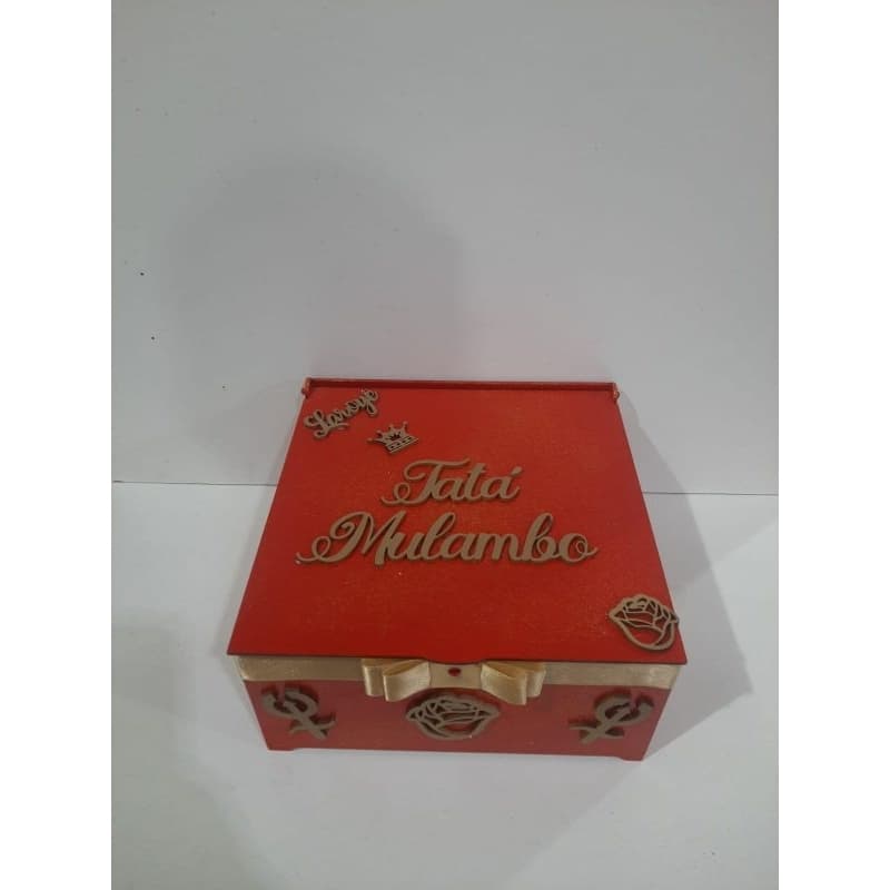 Caixa organizadora Tata Mulambo Umbanda, Candomblé para guardar guias, colares,pulseira,baralho