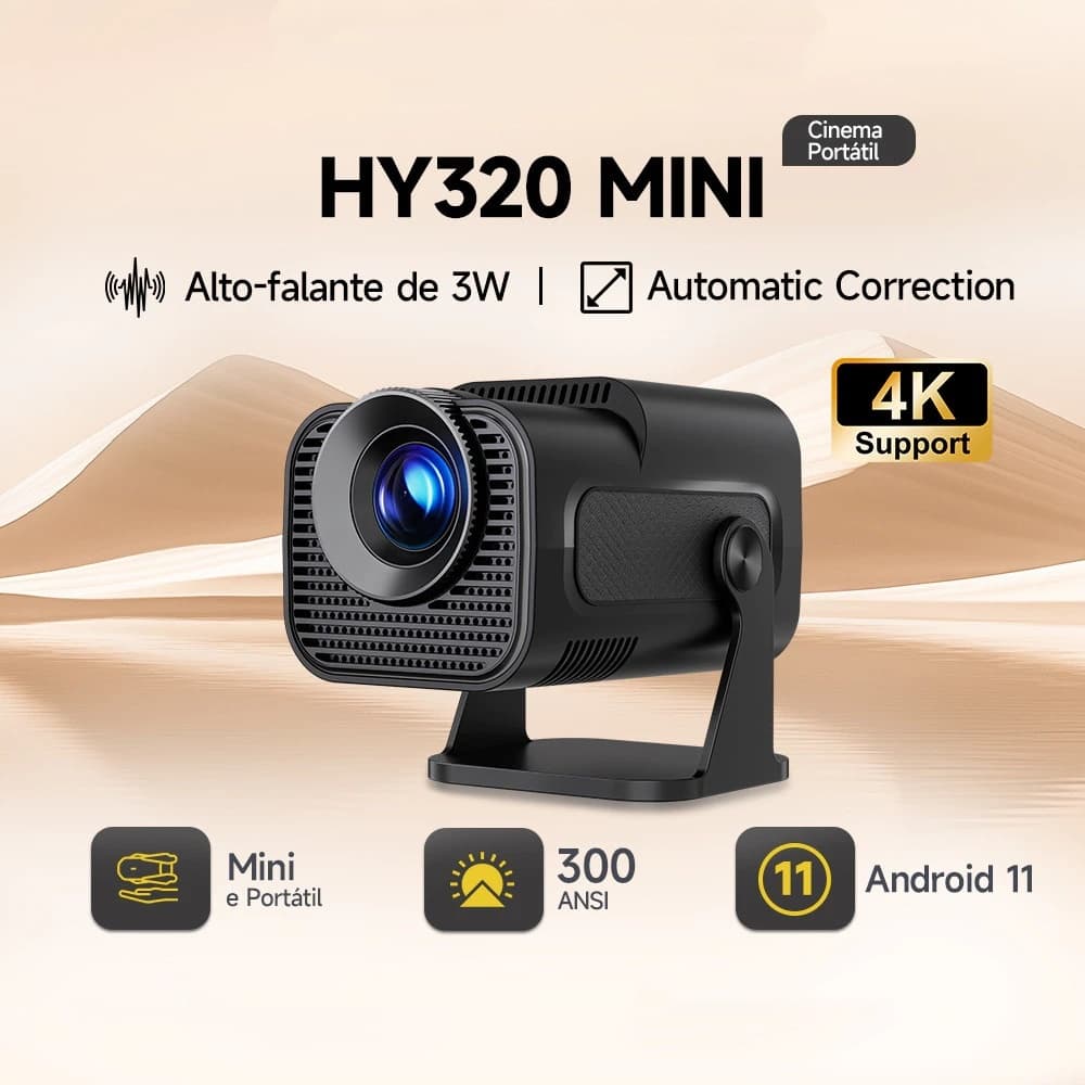 Atualizado Projetor Smart HY320/HY300 Android Full HD 1920x1080 Bluetooth Wi-fi