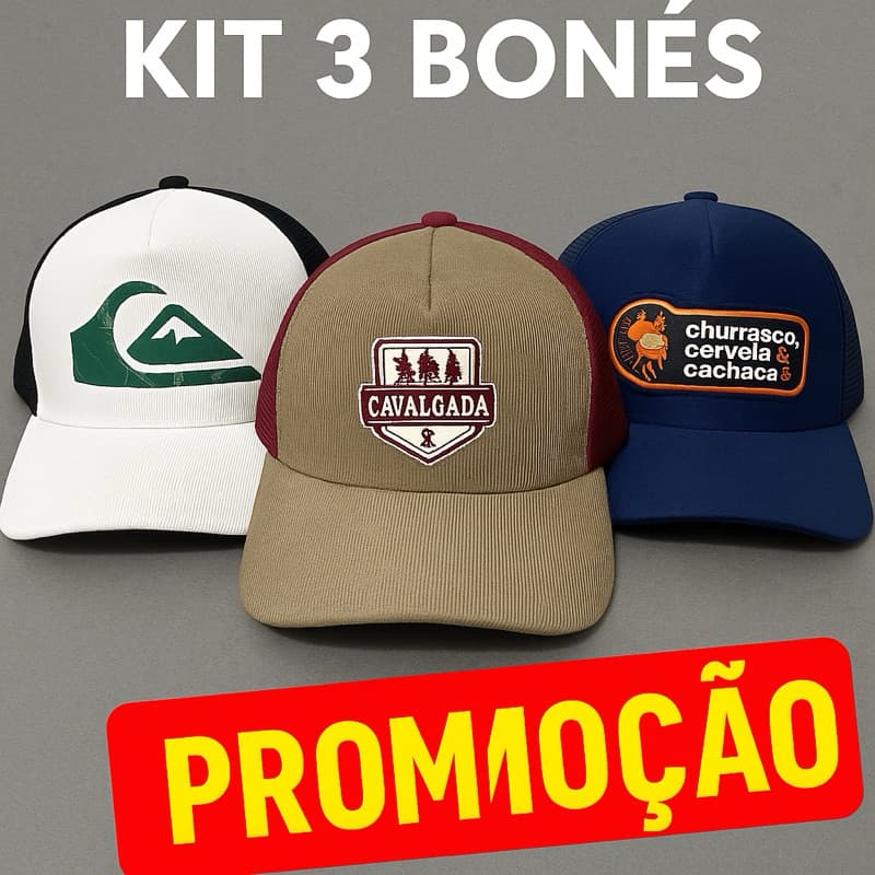 💥💥🚨🚨Kit 3 Boné Masculino e Feminino Tem Opcao de Atacado com Menor Preco