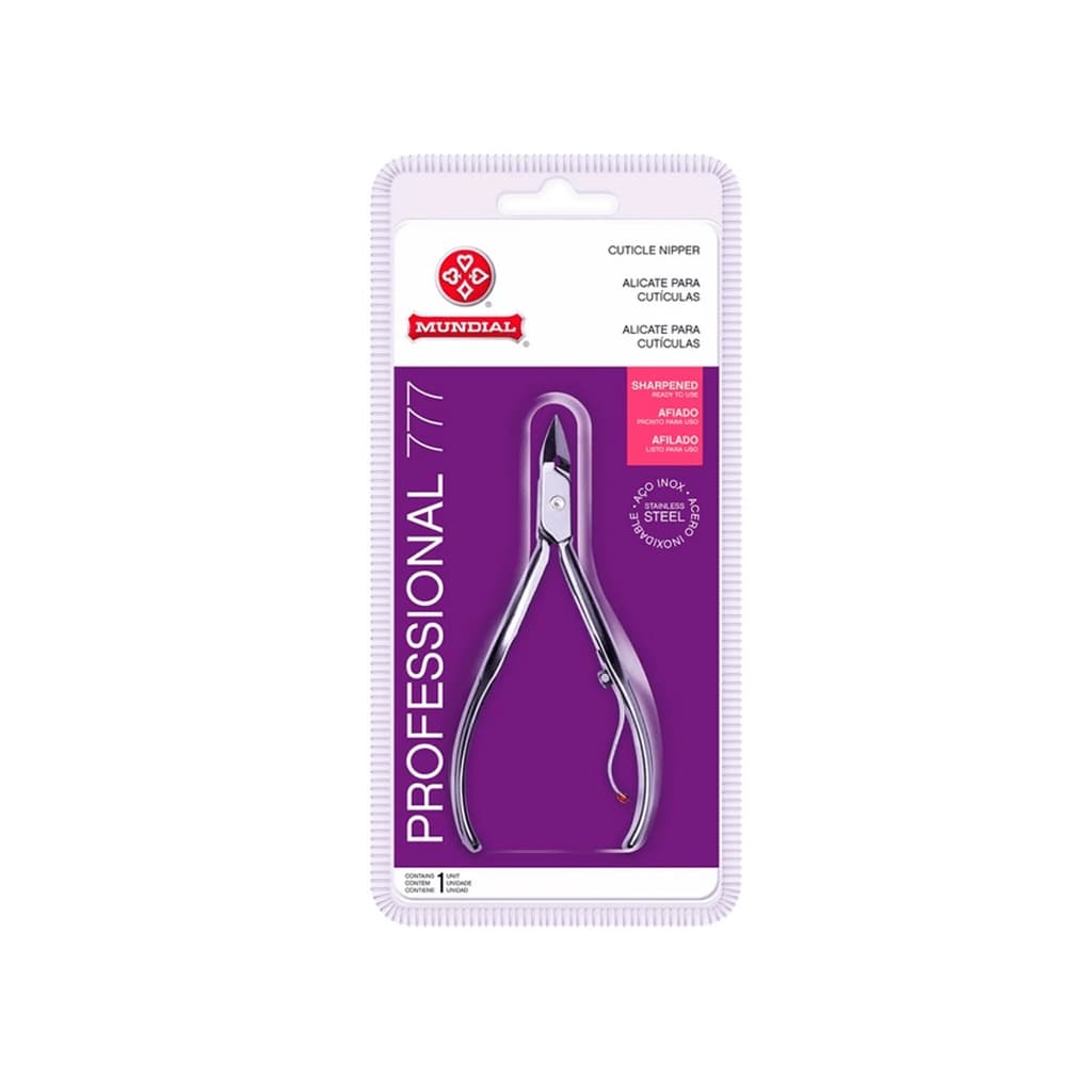 Alicate Cutícula Afiado Mundial 777 Profissional Inox Original Unha Manicure