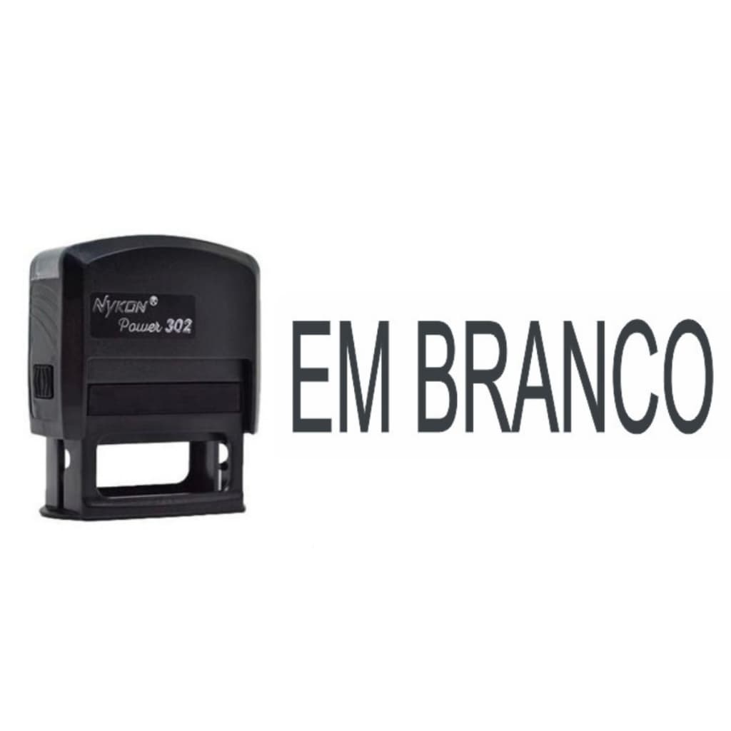 Carimbo Automático 38x14mm Tinta Preta Autoentintado Pronto para Uso