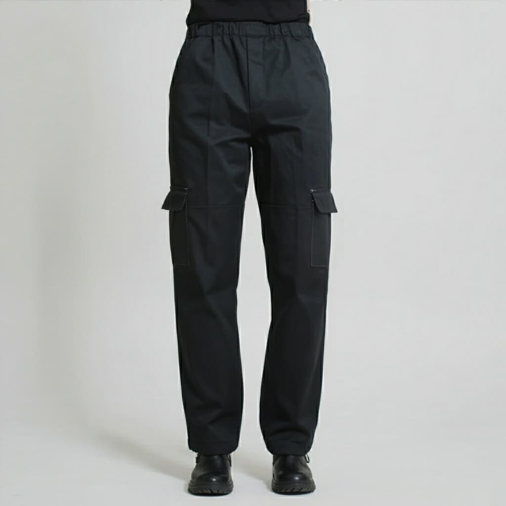 Calça Cargo Feminina Brim Bolsos Lateral Resistente Confortável Auxiliar de Produção Serviços Gerais