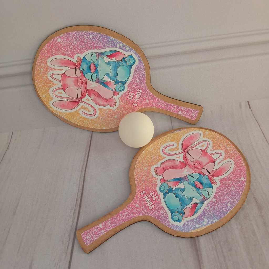 Kit 30 pares De Raquete Ping Pong Personalizada Lembrancinha de Aniversario  Pegue e Monte