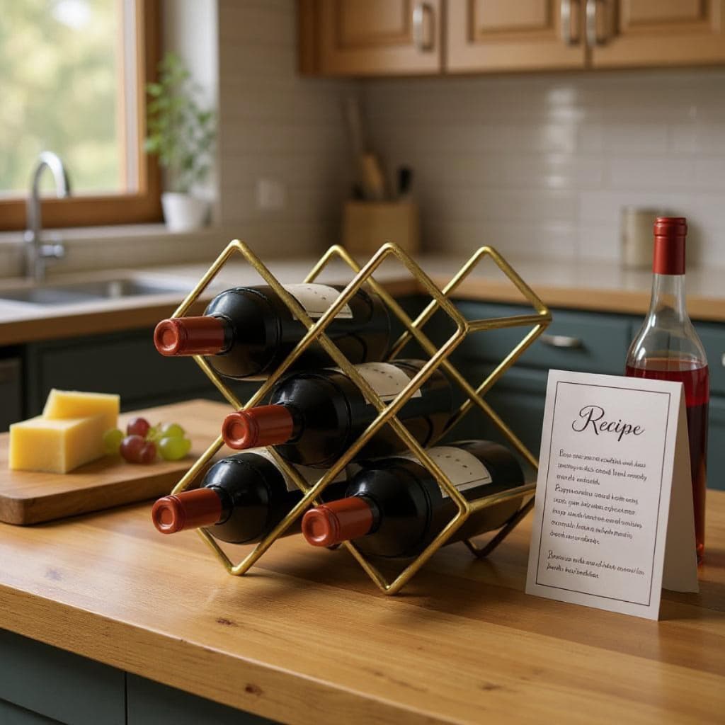 Organizador de Vinho em Metal Adega Sofisticação e Estilo para Sua Decoração