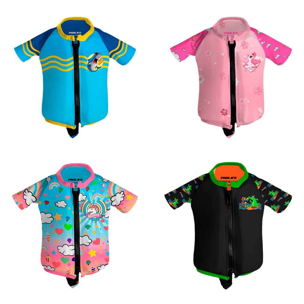 Camisa Flutuadora Infantil Floater Prolife Praia Piscina Criança Lycra Proteção UV 50+ Original
