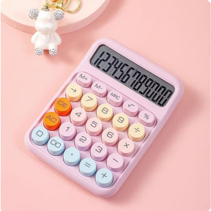 Calculadora Colorida Estilo Retrô Escolar e Escritório