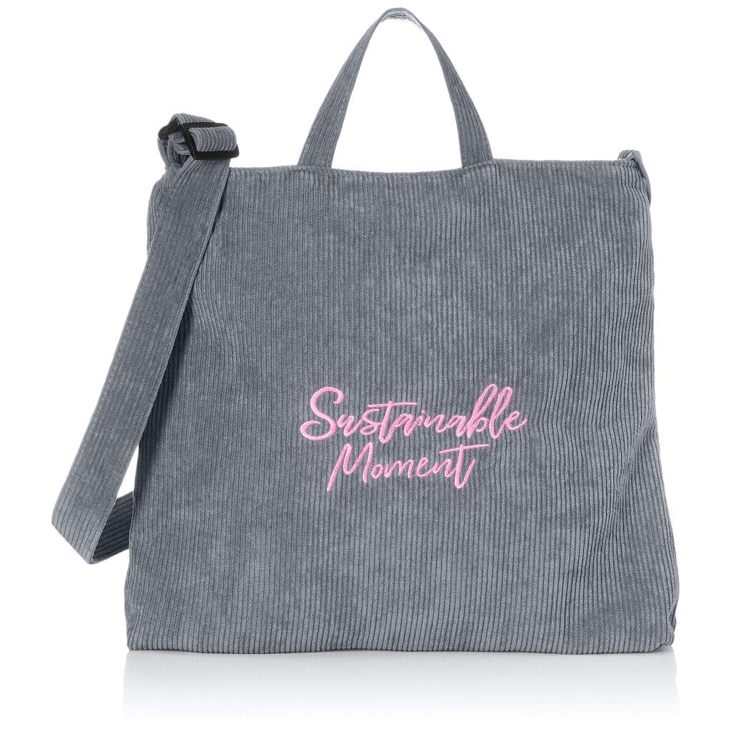 Aislinn Bolsa de ombro feminina, bolsa tote de veludo cotelê de grande capacidade, bolsa transversal esportiva.