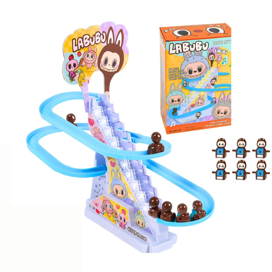 Brinquedo Pista Musical Escorregador  Labubu com Luz e Som