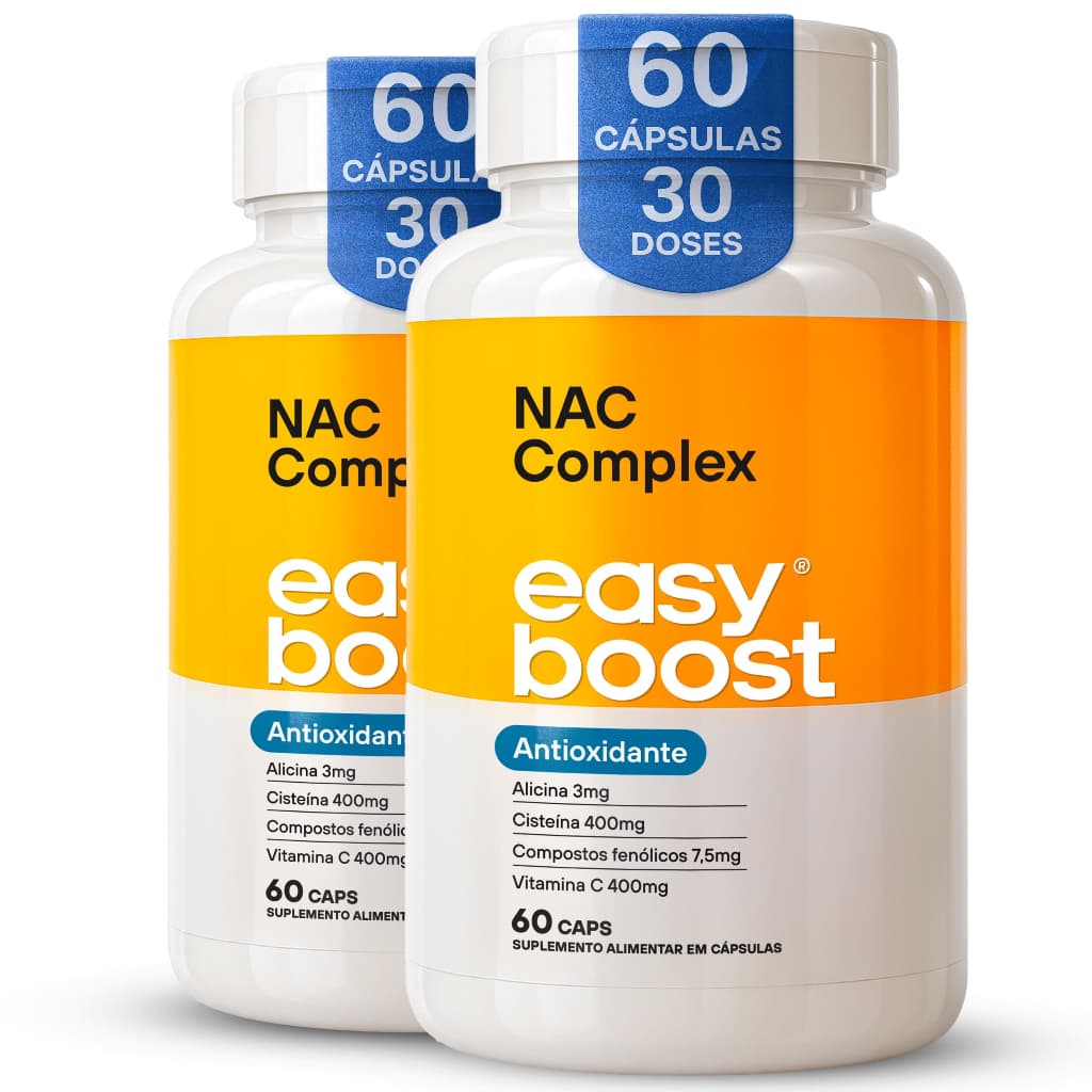 NAC Complex Easy Boost Kit 2x 60 Caps Com Própolis e Vitamina C | Imunidade 120 caps