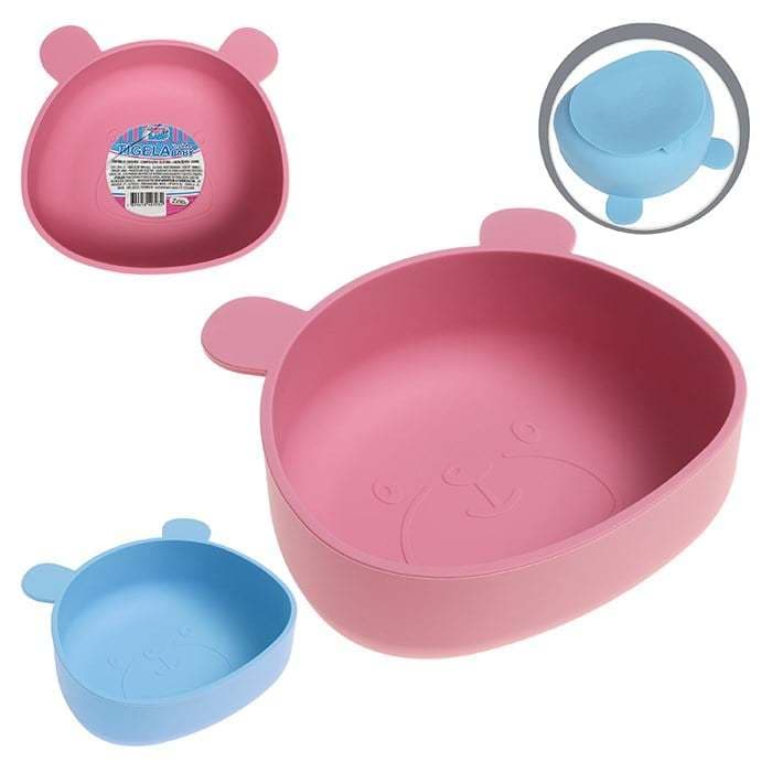 Tigela Prato De Silicone Infantil Baby Ursinho 300ml Prato de Aprendizagem Papinha Infantil