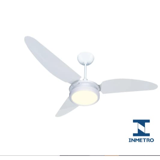 Ventilador Laura Branco Branco com Led Branco Quente Resistente à Maresia 127V