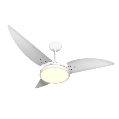 Ventilador Laura Branco Branco com Led Branco Quente Resistente à Maresia 220V