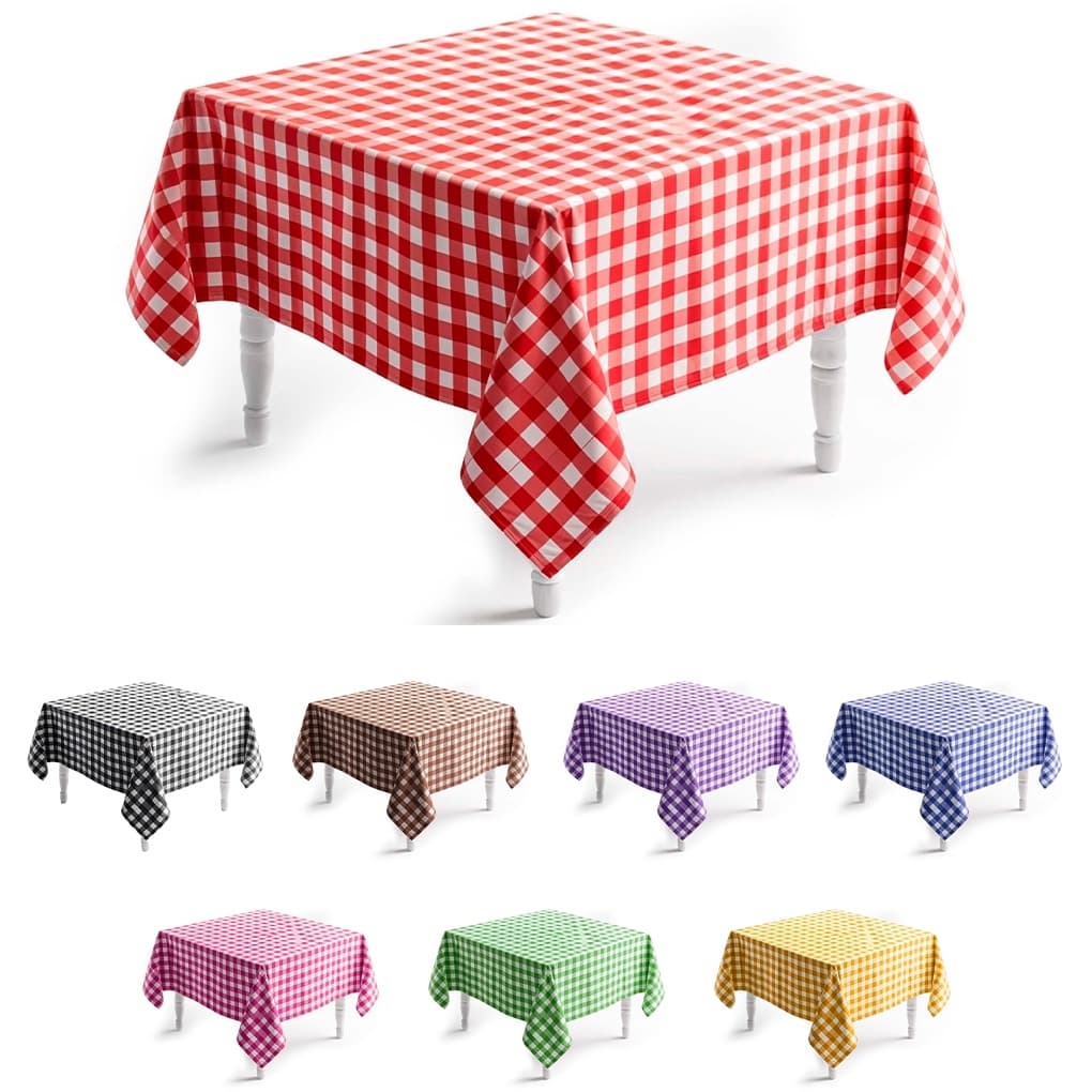 Toalha de Mesa 100% Algodão Quadrada Xadrez 135x135 ( 4 Lugares ) 70x70 ( Chá )