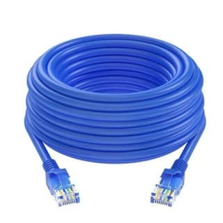 Cabo de Rede LAN Ethernet RJ45 CAT5e 50 Metros Cat5 e Montado 8P8C Homologado Pronto