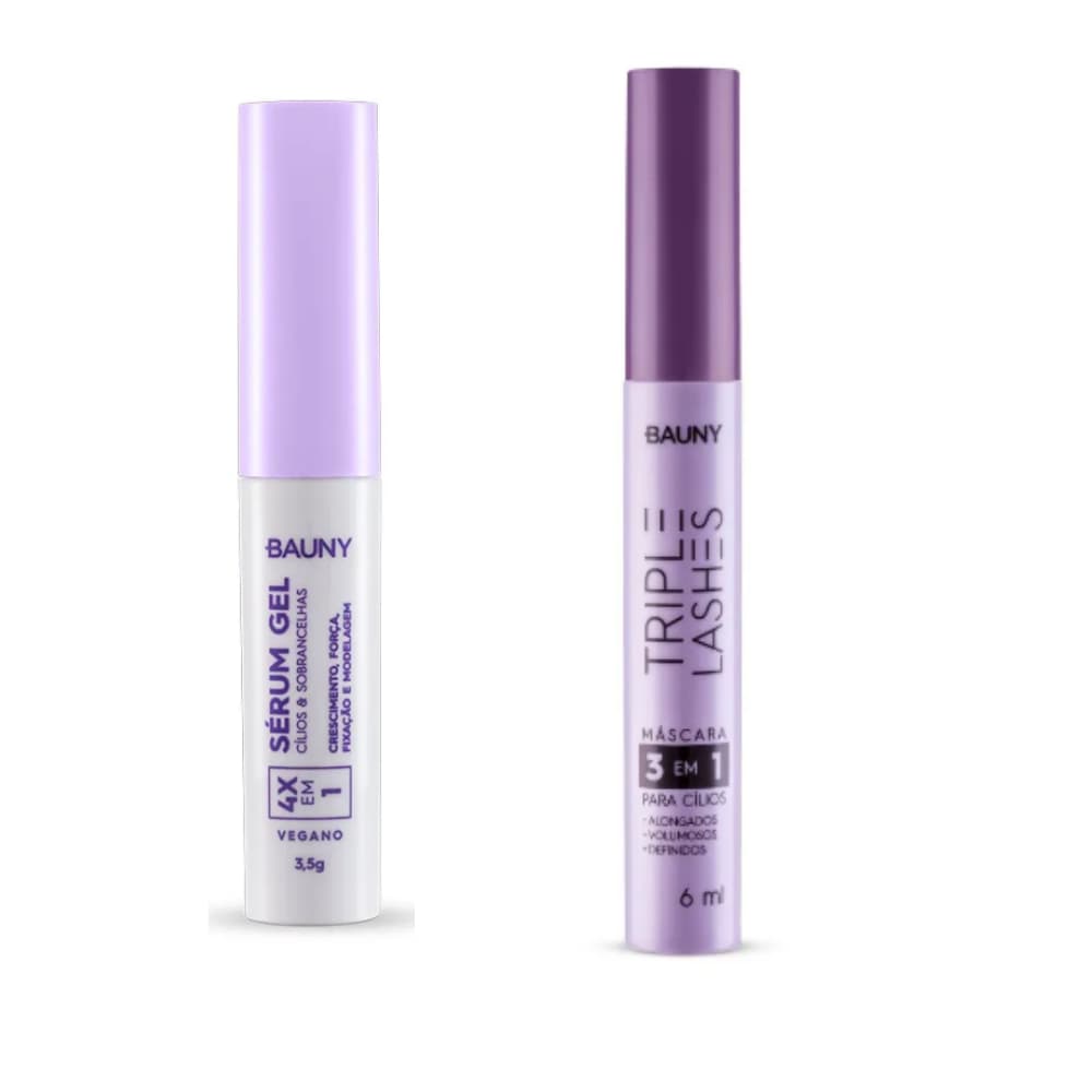 Kit Mascara 3x1 e Sérum de Sobrancelha Combo Perfeito  - Bauny